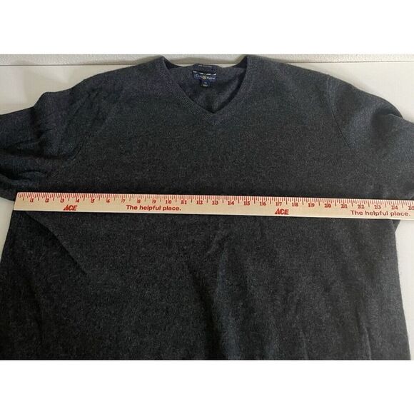 Club Room Mens XL 100% Cashmere V-Neck Sweater Pullover Gray - Picture 4 of 6